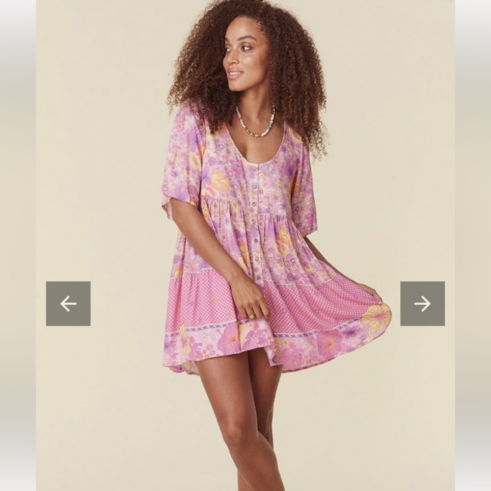 Spell hibiscus lane mini dress